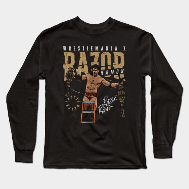 Razor Ramon Ladder Match WMX Long Sleeve T-Shirt by MunMun_Design